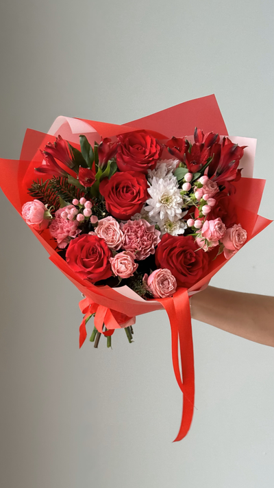 Букет 62 на день влюбленных