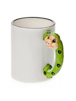 708133 Кружка под нанесение (ручка в виде Змеи)