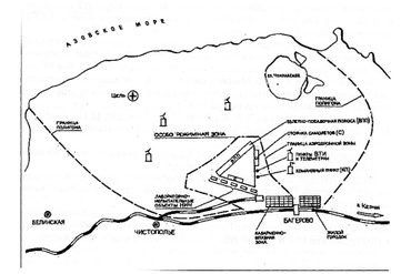 Схематическая карта расположения полигона №71