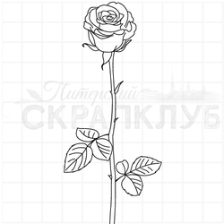 штамп с цветами