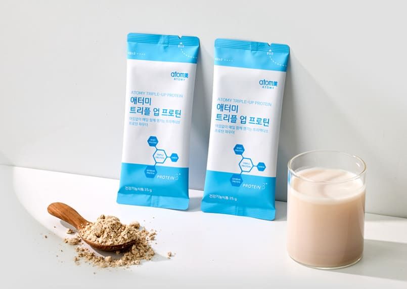 Упаковка протеинового комплекса Атоми Трипл-ап для укрепления мышц