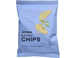 Чипсы рисовые с растительным протеином "Лук порей", 35г (R.A.W.LIFE)