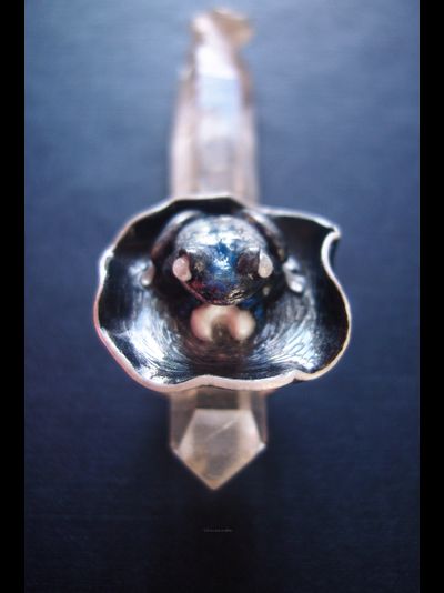 Мистическое кольцо с лягушкой "Лунная принцесса"