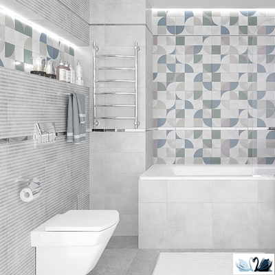 Плитка настенная Laparet Atlas серая мозаика 08-00-06-2458 20х40 см