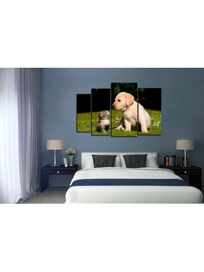 Модульная картина "Маленькие друзья"