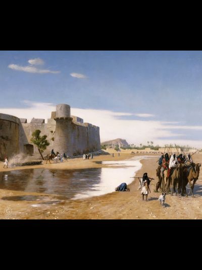 Картина обогреватель, репродукция Жан-Леона Арабский караван