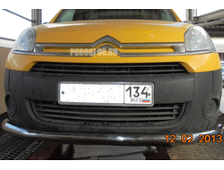 Защита переднего бампера d60 для Citroen Berlingo (2014)