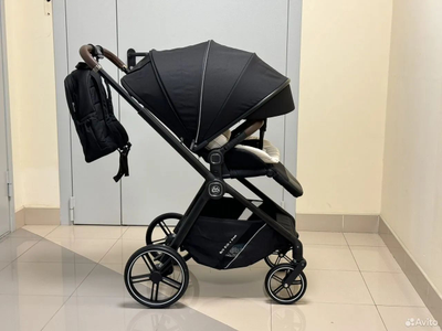 Детская коляска Luxmom A2 (реверсивный блок) Черный