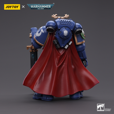 Примарис капитан Ультрамаринов (Warhammer 40k) - КОЛЛЕКЦИОННАЯ ФИГУРКА 1/18 Ultramarines Primaris Captain with Power Sword and Plasma Pistol (JT6441) - JOYTOY