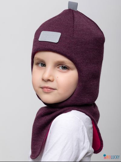 Шапка-шлем "NK"   20101-01, цвет сливовый р. 52-54