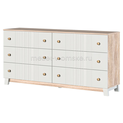 ЗБР075 Комод 6 ящиков Ланзетти. Размер: 1734*841*422
