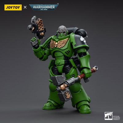 Сержант-интерцессор Саламандр (Warhammer 40k) - КОЛЛЕКЦИОННАЯ ФИГУРКА 1/18 Salamanders Assault Intercessors Sergeant Krajax (JT5215) - JOYTOY