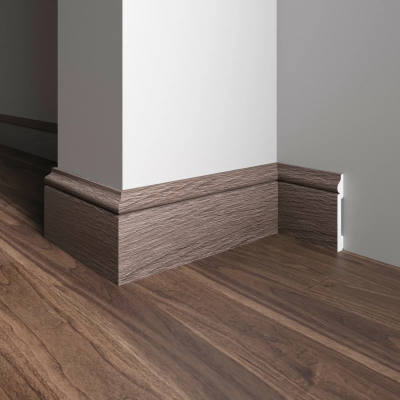 Напольный плинтус Decor-Dizayn 005-81SH, влагостойкий, ударопрочный, 2,4 метра