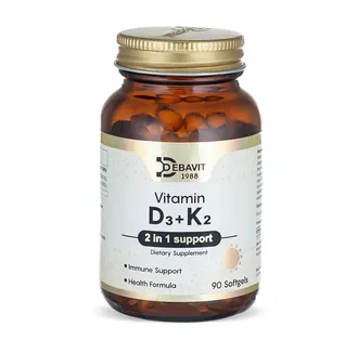 (Debavit) - Vitamin D3 + K2 / 4,500 IU & 120 mcg - (90 капс)