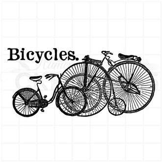 винтажный Штамп для скрапбукинга группа велосипедов