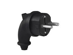 Вилка с заземлением UNIVersal каучуковая угловая