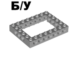 ! Б/У - Technic, Brick 6 x 8 Open Center, Light Bluish Gray (32532 / 4211848 / 6421513) - Б/У