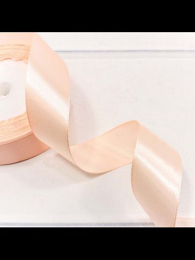 Лента атласная 25мм (07, персиковая), 22,9м
