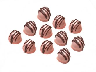 Шоколадное драже - конфеты. Шоколадный трюфель в темном и клубничном шоколаде 100 грамм