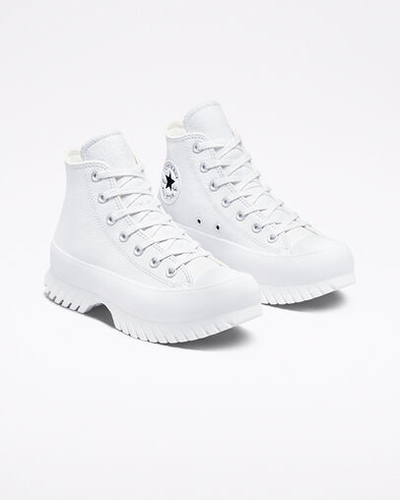 Кеды Converse Chuck Taylor All Star Lugged 2.0 Platform Leather белые высокие