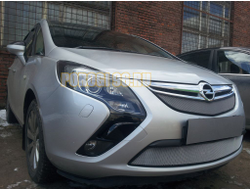 Защита радиатора Opel Zafira Tourer 2012- chrome верх