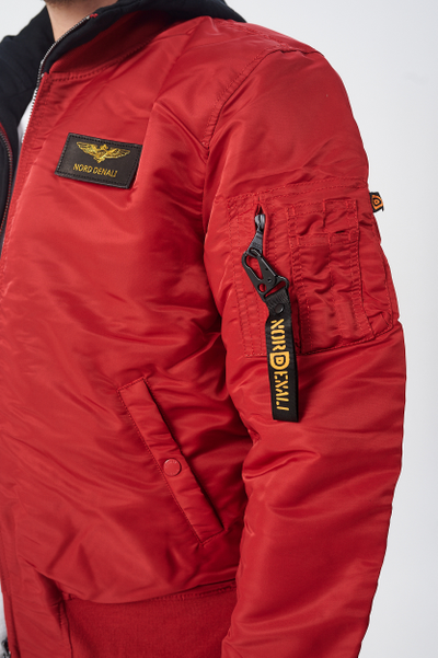 Куртка MA-1 HOODED RED/RED