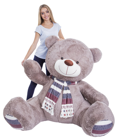 Гигантский плюшевый медведь 240 см кофейный Барни