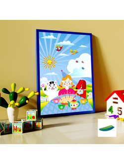 Постер «День Рождения» . Детская коллекция «Мишаня и Тимурчик» .