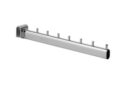 U646Z Кронштейн прямой хром 7 штырьков на овальную-прямоугольную трубу универсальный L=400 мм