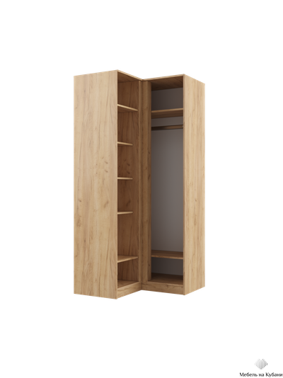 Мадера Шкаф ШМУ угловой Крафт золотой/Белый