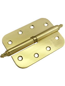 Петля MORELLI стальная разъёмная скругленная с короной MS-C 100X70X2.5 SG R Цвет - Матовое золото