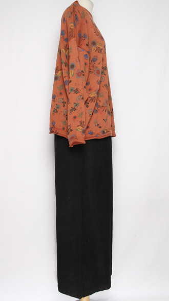 Брюки Бохо "ПАЛАЦЦО КРУПНЫЙ ВЕЛЬВЕТ"  черные до р.56