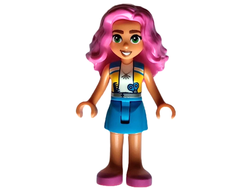 Friends Nadia - Medium Azure and Yellow Vest, Medium Azure Skirt, Dark Pink Shoes, n/a (frnd590)