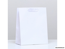 Пакет ламинированный «Белый» 18 х 23 х 10 см
