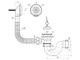 Сифон АНИ Пласт EM155, для ванны с выпуском 1 1/2&quot;, с переливом, с гибкой трубой 40/50