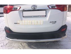 Защита заднего бампера угловая большая d60 для Toyota RAV4 2013-2015