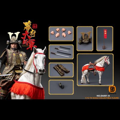 Дайме Ёси Торанага, делюкс версия - Коллекционная фигурка 1/12 SCALE Palm Collection Shogun DX Horse &amp; Banner Edition (DA001B) - D12TOYS