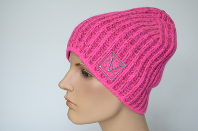Шапка кашемир ярко - розовая Vizio Италия 1106 CYO
