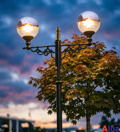 Шар 400мм с серебристым напылением Светильник уличный 40см