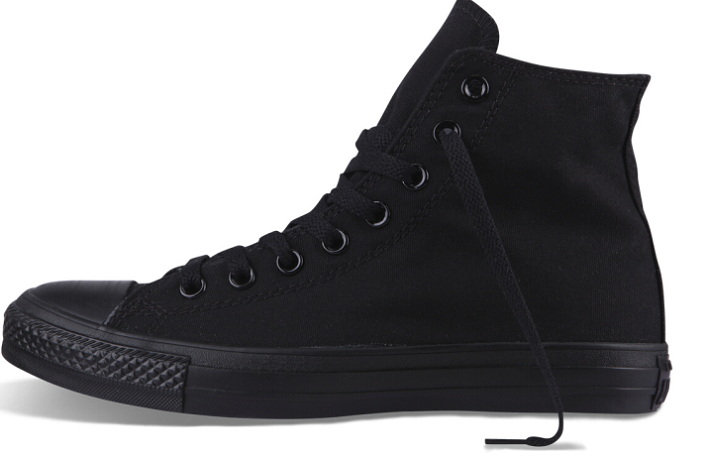 Converse all star hi black mono deals