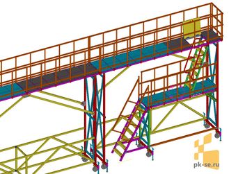 Эстакада разборная алюминиевая ЭРА для обслуживания подвижного состава