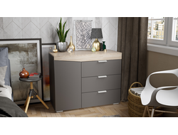 Комод тип 1 Дуб Сонома/Графит Серый