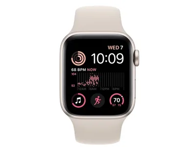 Apple Watch SE 2022, 40 мм, корпус из алюминия, спортивный ремешок сияющая звезда (MNT33LL)