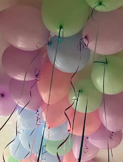 Шары цвета макарунс 30 шт под потолок