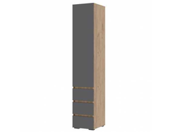 Гостиная ХЕЛЕН - Пенал закрытый ПН 03 Дуб Крафт золотой/Графит