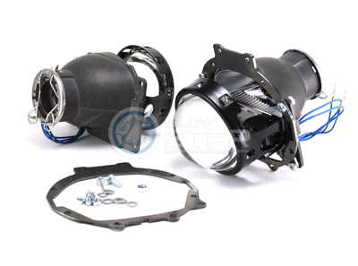 Комплект Hella R New с рамками для замены штатных ксеноновых / галогенных линз автомобиля Mitsubishi Pajero 4 (2006 - 2014)