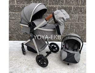 Детская коляска 3 в 1 Luxmom V9 Серый в Екатеринбурге