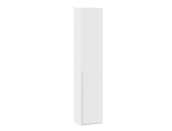 Прихожая ПОРТО - Шкаф для белья (366) с 1 глухой дверью Белый жемчуг/Белый софт