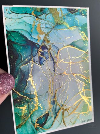 Слайдеры фольгированная акварель Alcohol Ink NF-004 GOLD