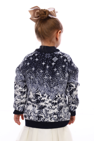 Свитер детский ёлки в ночном небе